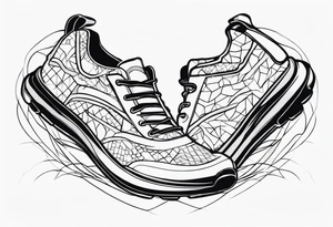 foot race tattoo idea