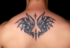 Good vs evil tattoo idea