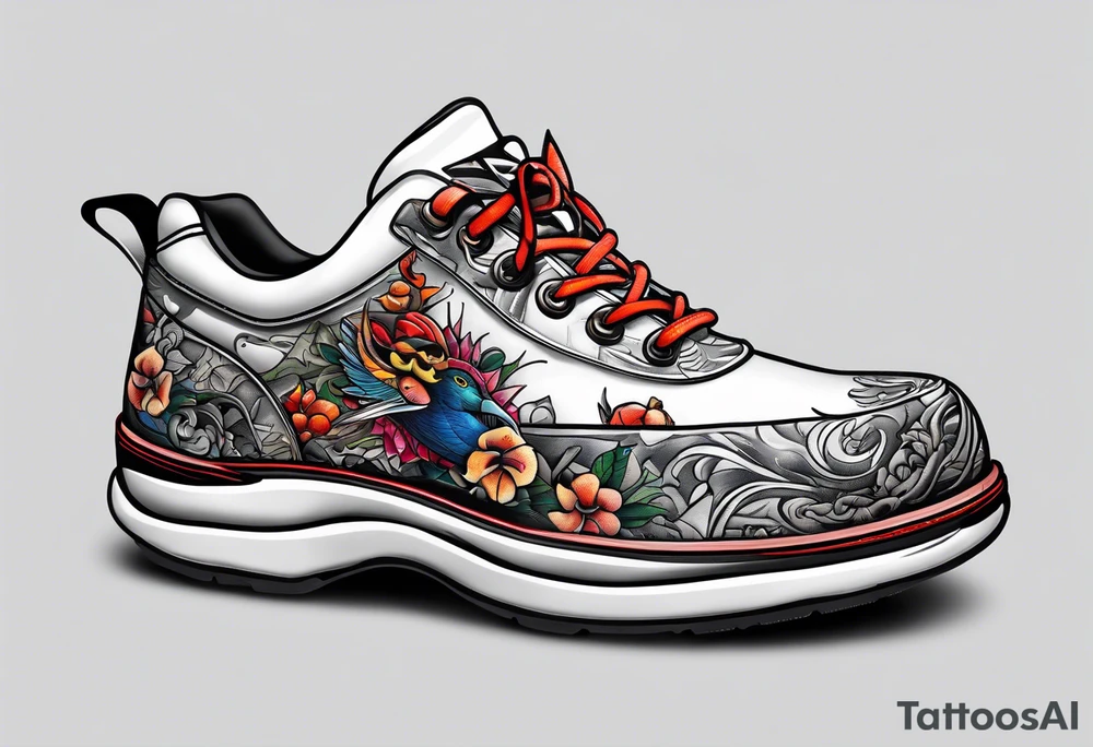 Scary shoe bill bird tattoo idea