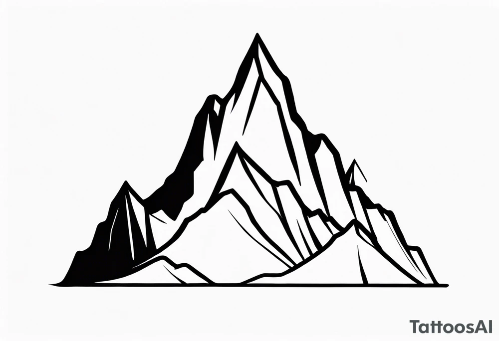 mountain peak outlines tattoo idea