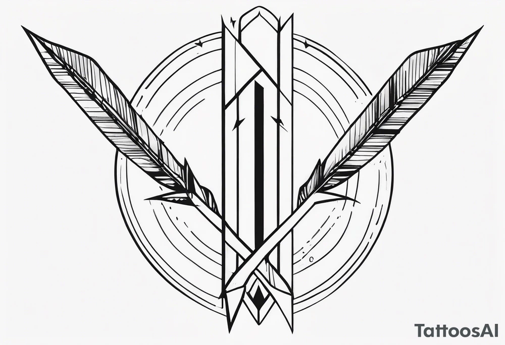Vertical Arrow tattoo idea