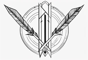 Vertical Arrow tattoo idea