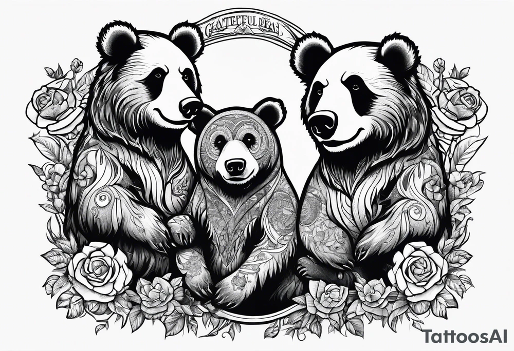 dancing bears, grateful dead tattoo idea