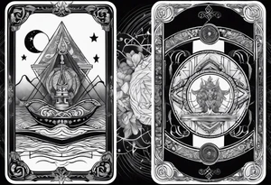tarot card with Aquarius feeling tattoo idea