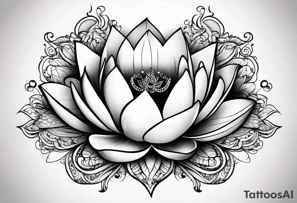 lotus flower AND para siempre tattoo idea