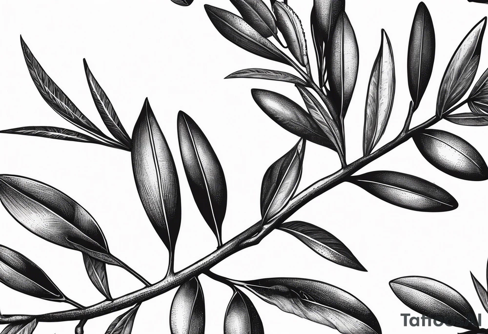 Olive branch with tattoo idea