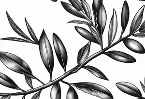 Olive branch with tattoo idea