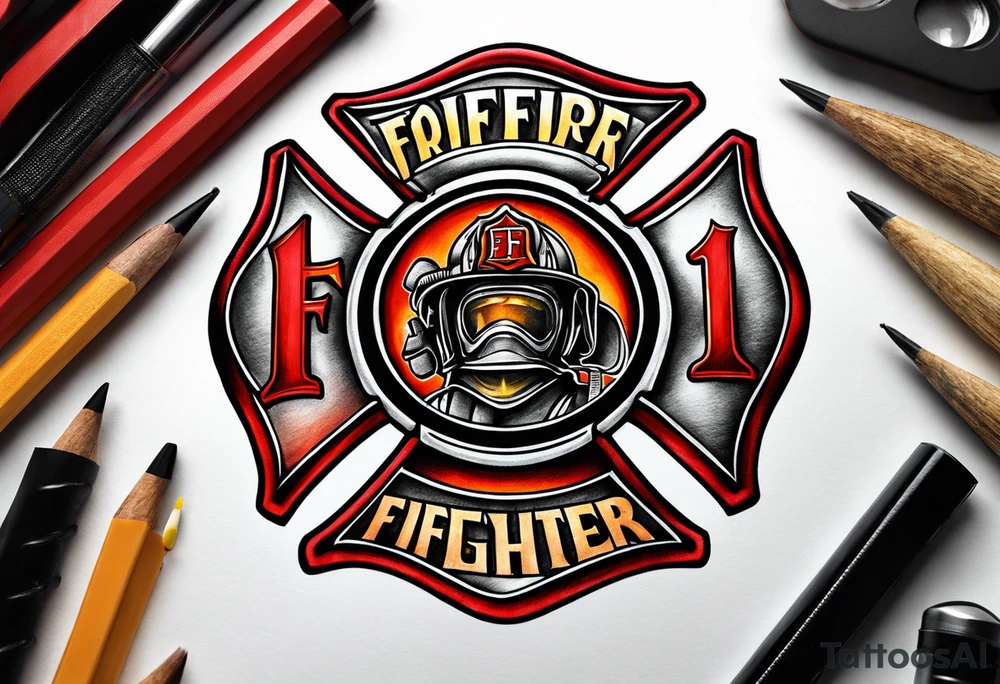 firefighter logo tattoo idea