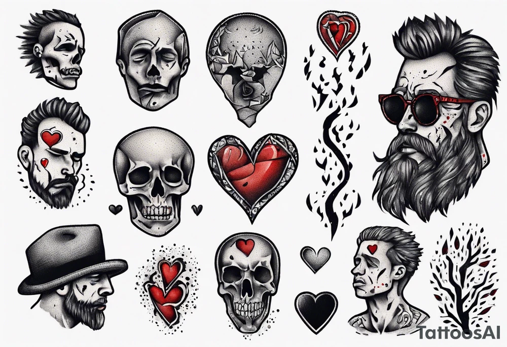 heartbroken man tattoo idea