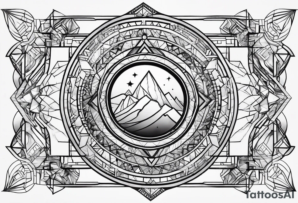 geometric universe tattoo idea