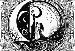 Nightmare before Christmas jack and sally tattoo idea