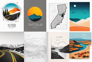 Roadmap from California 1:100000 tattoo idea