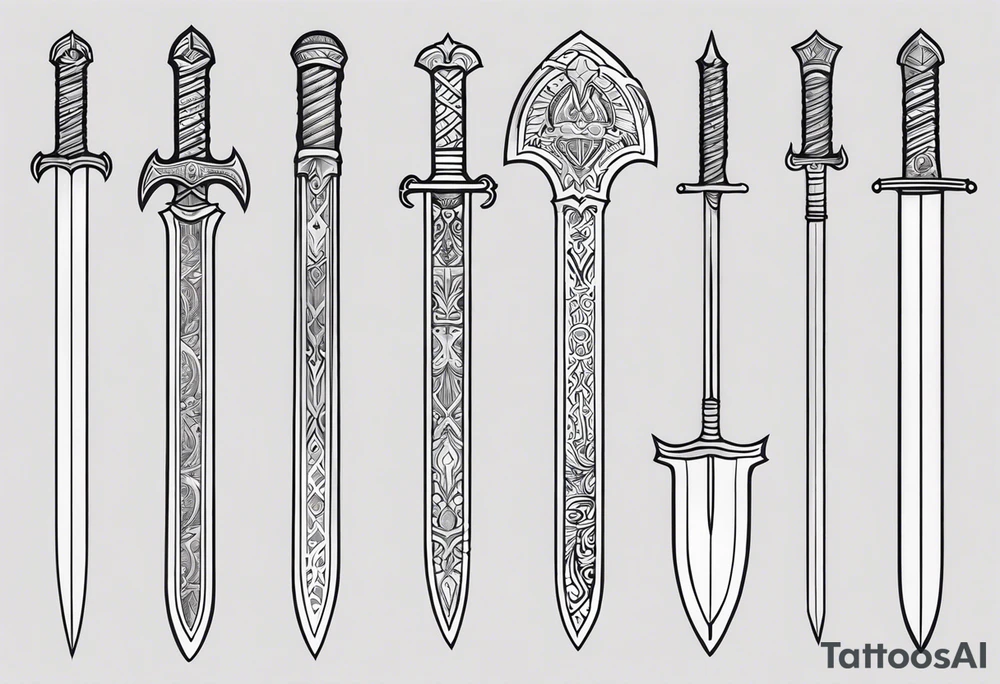 Valhalla
sword armour tattoo idea