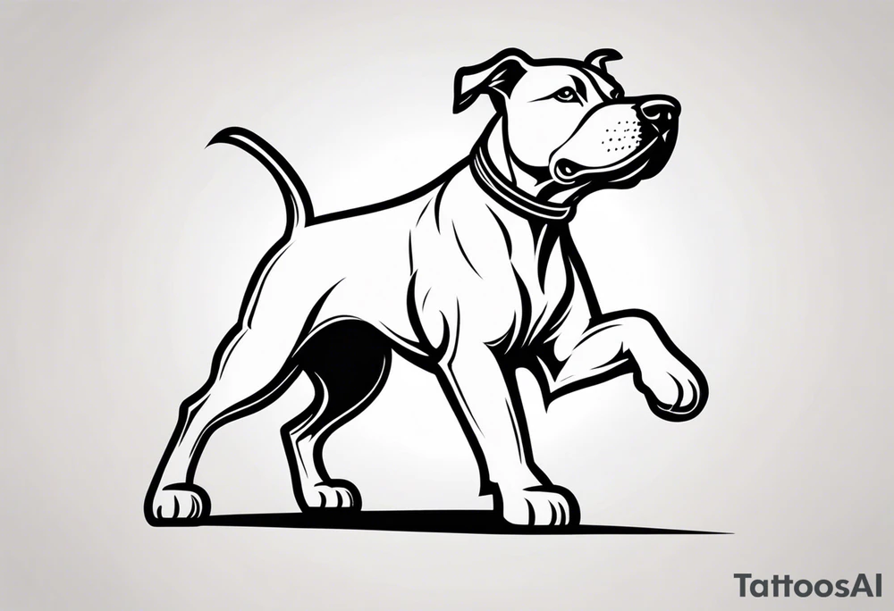 Dog boxing coach tattoo idea