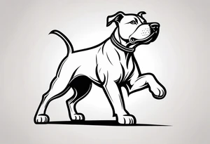 Dog boxing coach tattoo idea