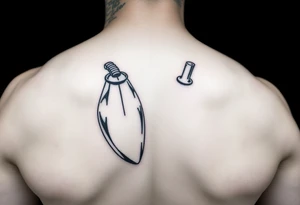 line drawing of penis tattoo idea