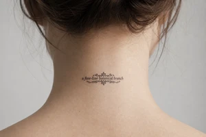 a fine-line botanical branch tattoo idea