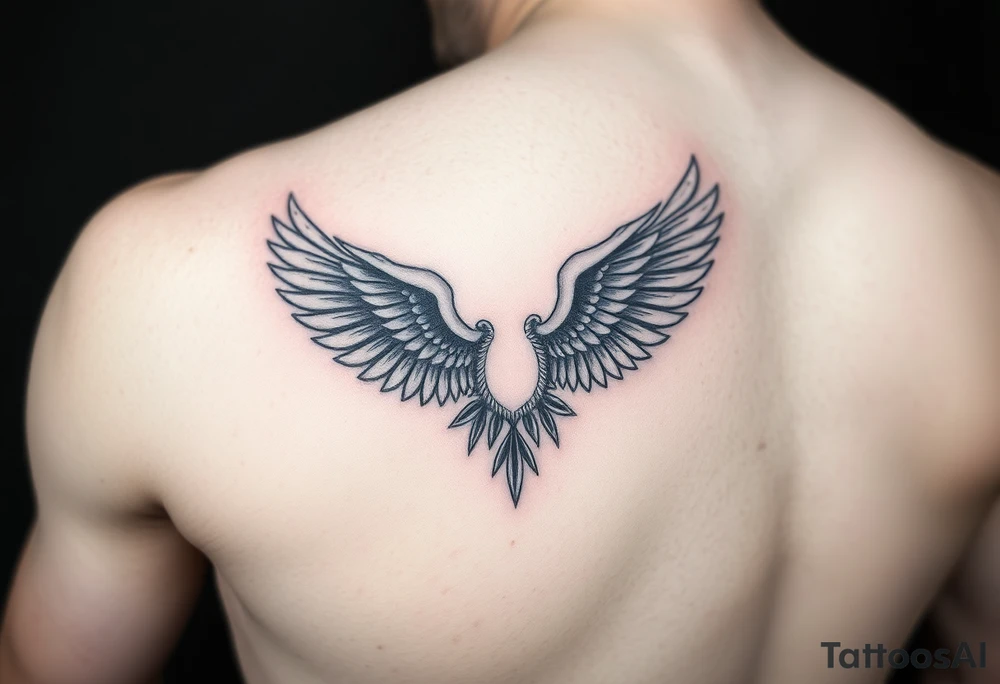 A tattoo with no wings on it, representing the embracement of homosexuality. tattoo idea