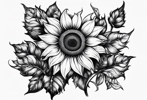 Sunflower chain tattoo idea