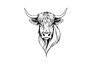 highland cow tattoo idea