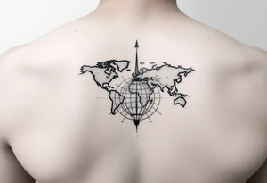 Minimalist tattoo for women who love travel and science tattoo idea