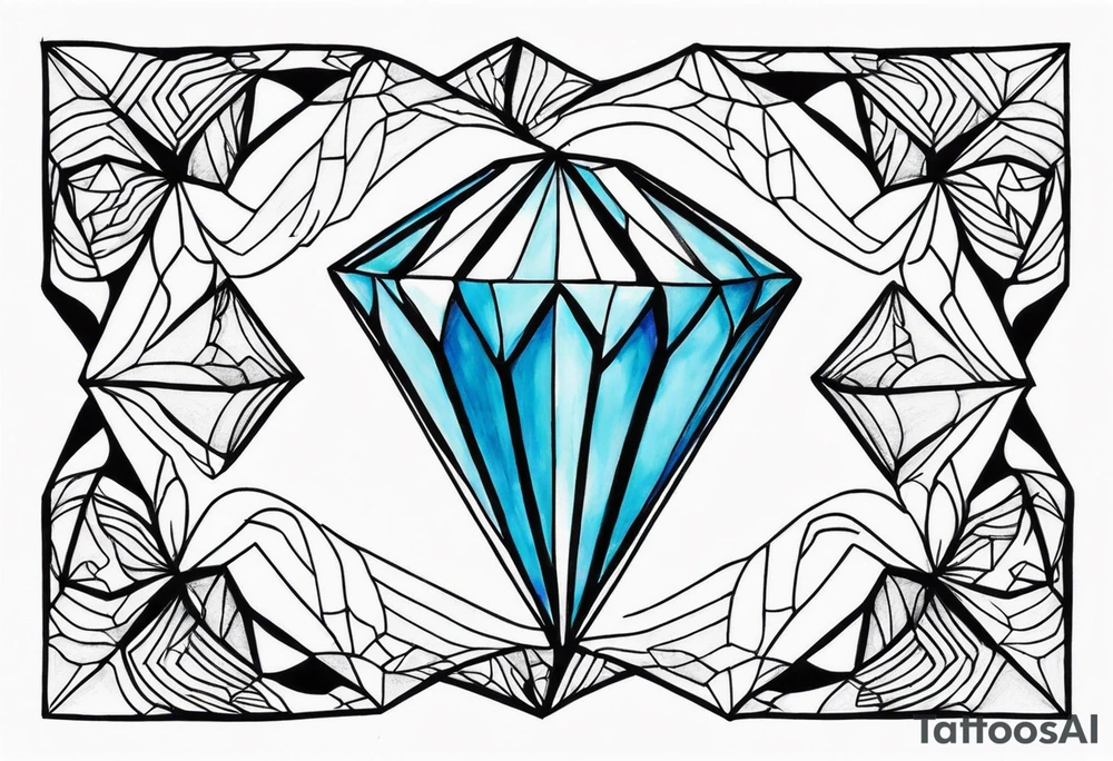 Diamond blue tattoo idea