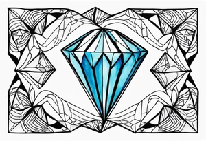 Diamond blue tattoo idea