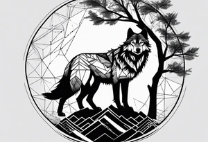 Wolf dna tree tattoo idea