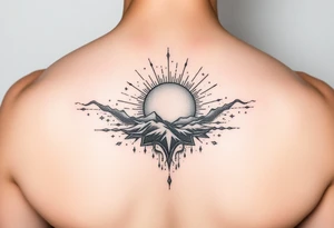 222 sunset love stardust and vibration tattoo idea