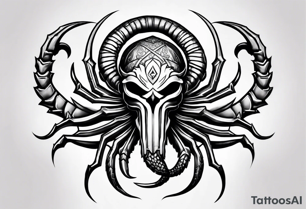Scorpion+trident tattoo idea