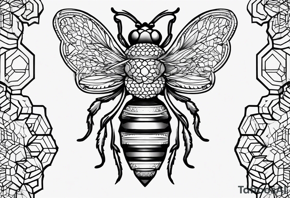 geometric honey comb tattoo tattoo idea