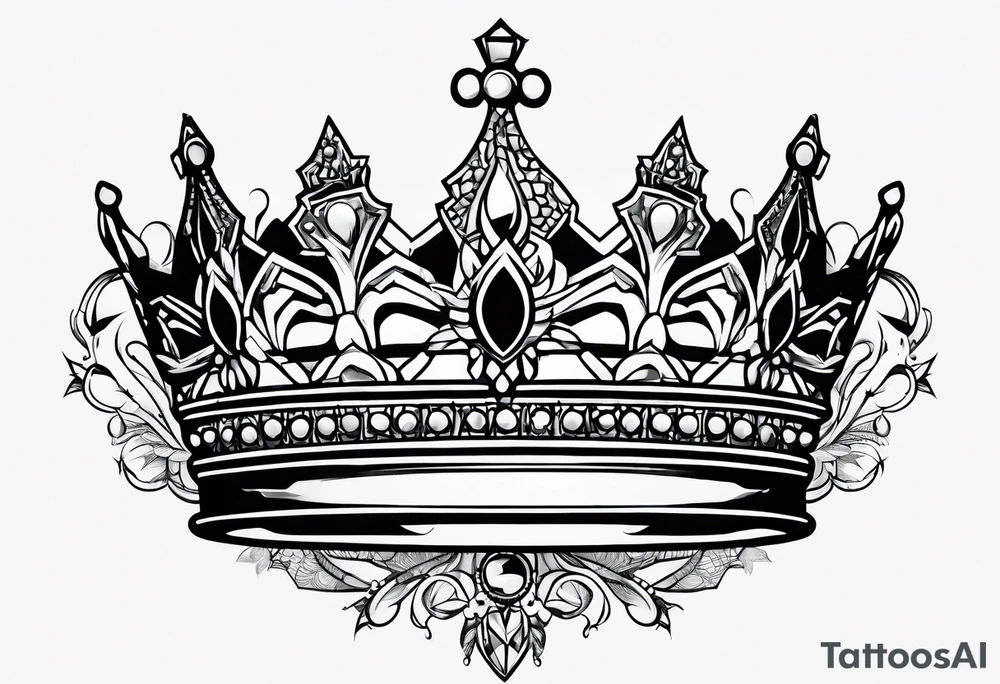 A crown with a glass tattoo idea