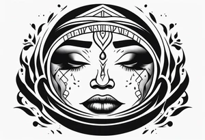 Crying face Chicano tattoo idea