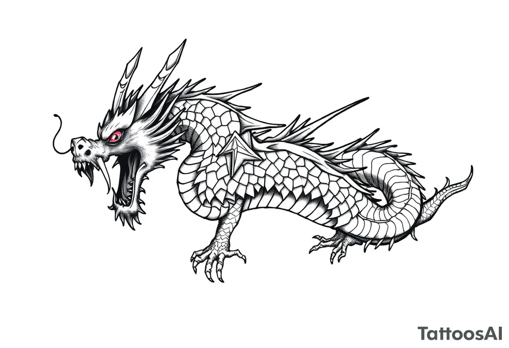 roaring dragons tattoo idea