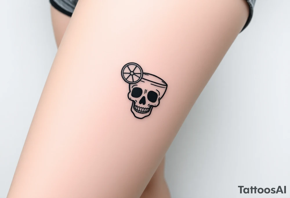 A small margarita tattoo from the song Bella by the red hot chilli peppers. Garnish it with a lime but the lime is a skull tattoo idea