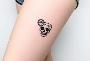 A small margarita tattoo from the song Bella by the red hot chilli peppers. Garnish it with a lime but the lime is a skull tattoo idea
