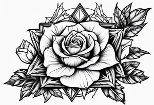 jesus rose thorn crown tattoo idea