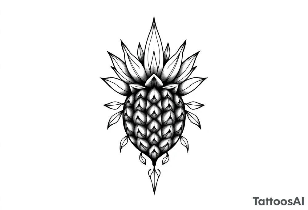 Crown pineapple vagina ,anus tattoo idea
