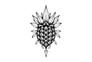 Crown pineapple vagina ,anus tattoo idea