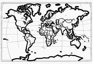 Cartographic Map Treasure tattoo idea