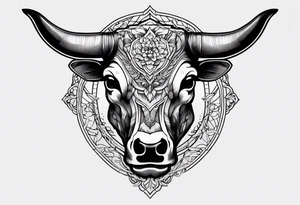 Bull skeleton tattoo idea