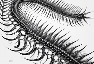 Centipede spine tattoo tattoo idea