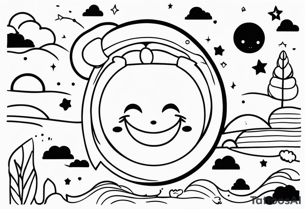 Happy, jolly , cute tattoo idea