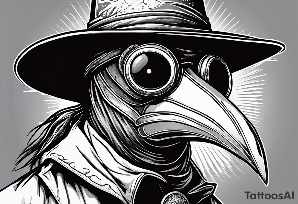 Plague doctor  with blood tattoo idea