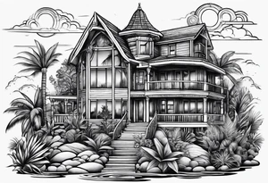 Beach house tattoo idea