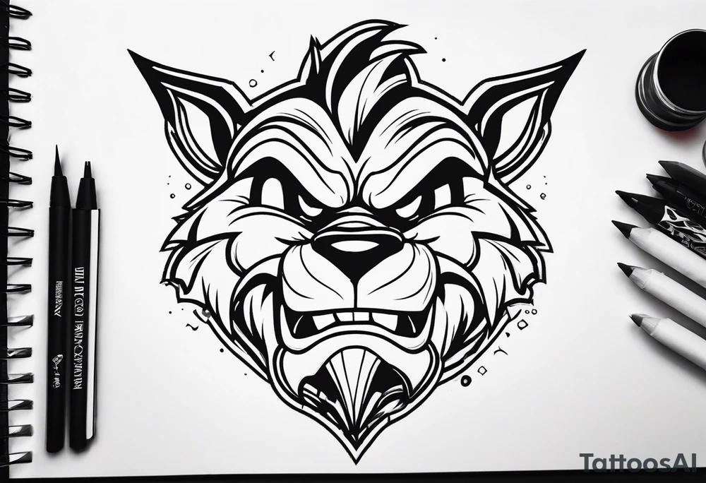 The looney tunes character taz tattoo idea