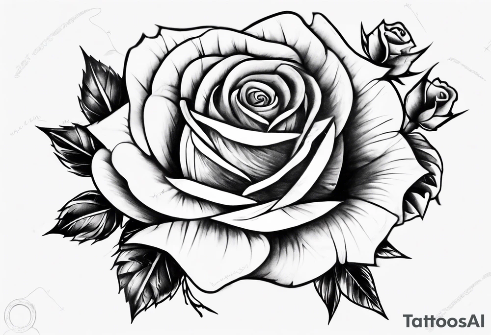 Rose with the name Torri in it tattoo idea