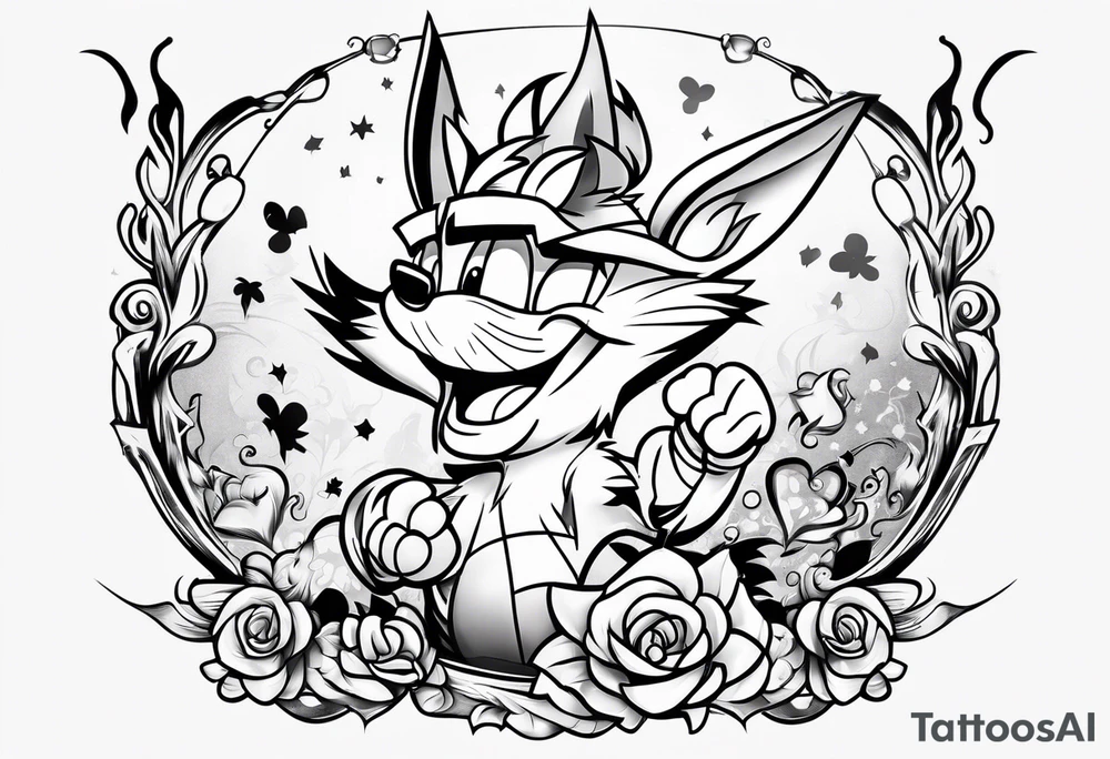 Taz mania the looney tunes character tattoo idea
