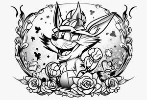 Taz mania the looney tunes character tattoo idea