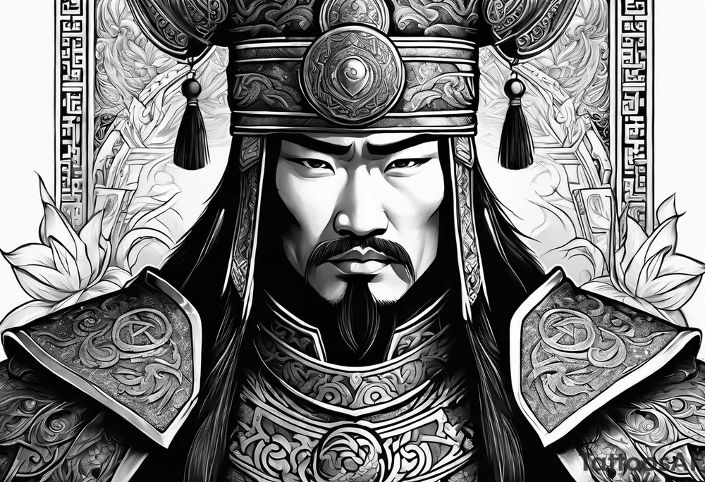 mongolian hero tattoo idea